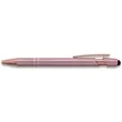 Soft Touch Rose Gold Trim Metal Pens | https://www.bestnamebadges.com