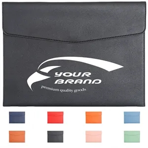PU Leather Thickened Briefcase Waterproof Document Bag