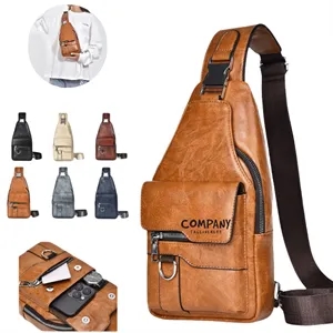 PU Fanny Pack Crossbody Sling Chest Bag Backpack
