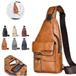 PU Fanny Pack Crossbody Sling Chest Bag Backpack | https://www.bestnamebadges.com