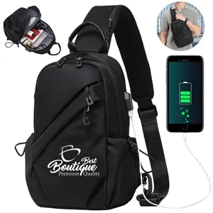Fanny Pack Crossbody  Bags USB Charging This Sling