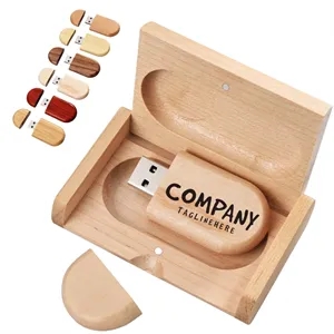USB Flash Drive With Wooden Box U Disk Memory Stick
