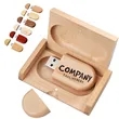 USB Flash Drive With Wooden Box U Disk Memory Stick | https://www.bestnamebadges.com