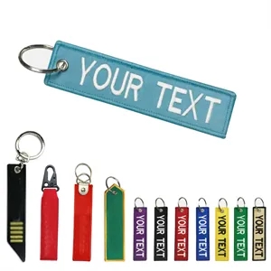 Double Sided Embroidered Keychain