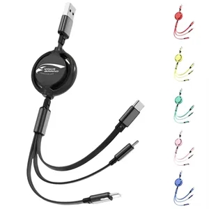 3 In 1 Retractable Charging Cable For Phones And Devices