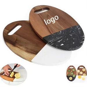 Marble and Acacia Wood Cutting Board
