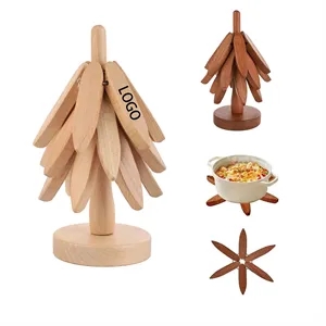 3pcs Wooden Trivets For Hot Dishes