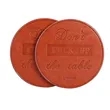 Leather Round Coaster | https://www.bestnamebadges.com