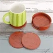 Leather Round Coaster | https://www.bestnamebadges.com