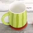 Leather Round Coaster | https://www.bestnamebadges.com