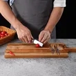Wooden Cutting Board With Handle And Knife Set | https://www.bestnamebadges.com