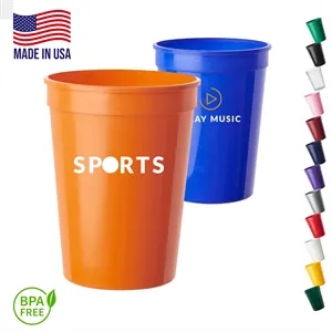 12 oz. USA Made Recyclable Stadium Cup w/ Custom Imprint | https://www.bestnamebadges.com