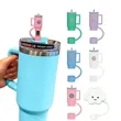 Food Grade Silicone Straw Cover | https://www.bestnamebadges.com