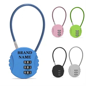 Portable Wire Rope Combination Password Padlock | https://www.bestnamebadges.com