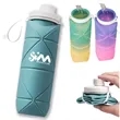 20 Oz Foldable Color Changing Silicone Cups Water Bottle | https://www.bestnamebadges.com