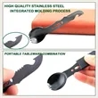 Multifunctional Camping Spork Set With Bottle Opener Whistle | https://www.bestnamebadges.com
