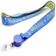 1/2" Polyester Lanyard w/ Retractable Reel Card Holder | https://www.bestnamebadges.com