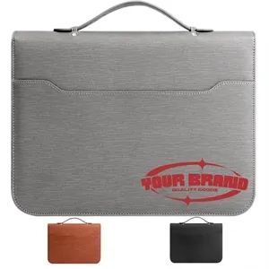 Multifunctional Loose-Leaf Briefcase Leather Folder Bags