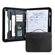 Multifunctional Loose-Leaf Briefcase Leather Folder Bags | https://www.bestnamebadges.com