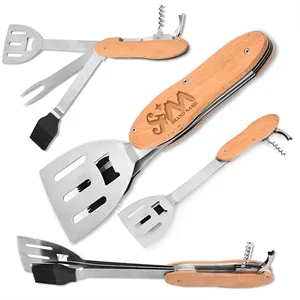 5 In 1 Foldable BBQ Multi Tool Barbecue Grill Accessories | https://www.bestnamebadges.com
