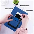 A5 Notebook Journal With Phone Pocket Pen Card Holder | https://www.bestnamebadges.com