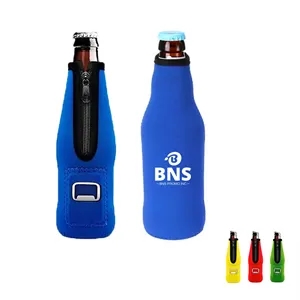 Neoprene Beer Bottle Cooler with Opener
