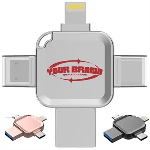 Portable Large Capacity Metal Cross 4 In 1 USB Flash Drive