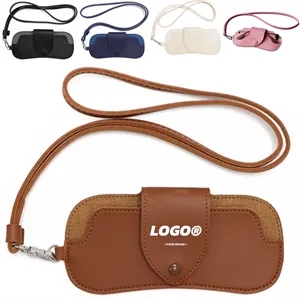 PU Leather Hanging Sunglasses Holder Case Pouch Bag