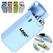 Reusable Foldable Stainless Steel Silicone Straw Set  Case | https://www.bestnamebadges.com