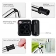 Reusable Foldable Stainless Steel Silicone Straw Set  Case | https://www.bestnamebadges.com