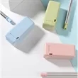 Reusable Foldable Stainless Steel Silicone Straw Set  Case | https://www.bestnamebadges.com