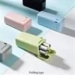 Reusable Foldable Stainless Steel Silicone Straw Set  Case | https://www.bestnamebadges.com