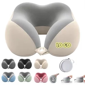 Memory Foam Travel Neck Pillow With Portable Storage Case