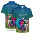 Custom Full Color Dye Sublimation Performance Polo Shirt | https://www.bestnamebadges.com