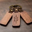 Custom Engraved Wooden Keychain Personalized Name Tag | https://www.bestnamebadges.com