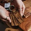 Custom Engraved Wooden Keychain Personalized Name Tag | https://www.bestnamebadges.com