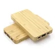 In Stock Bamboo Portable USB Power Bank Charger Custom Logo | https://www.bestnamebadges.com