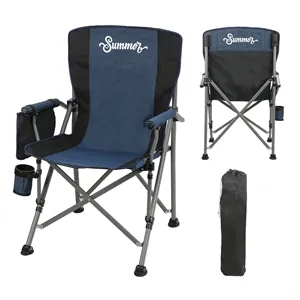 Portable Folding Camping Chair Holds 350lbs For Outdoors