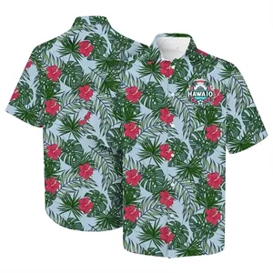 Men's Cotton Hawaiian Shirt With Full Color Digital Print