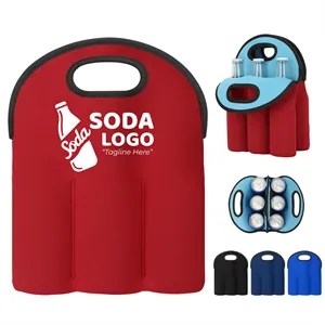 6 Pack Wine Bottle Neoprene Cooler Bag