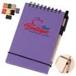 Solid Color Environmentally Friendly Note Pad With Pen | https://www.bestnamebadges.com