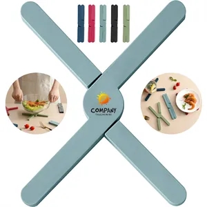 Heat Insulated Silicone Folding Kitchen Table Coaster | https://www.bestnamebadges.com