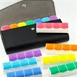 Portable Leather Weekly Pill Organizer Case | https://www.bestnamebadges.com