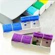 Portable Leather Weekly Pill Organizer Case | https://www.bestnamebadges.com