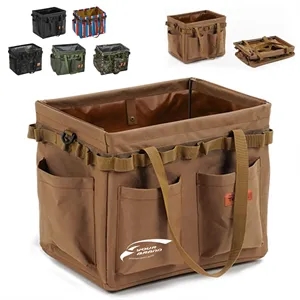 Collapsible Camping Storage Box with Multiple Pockets