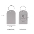 Vegan Leather Luggage Tag With Custom Logo | https://www.bestnamebadges.com