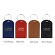 Vegan Leather Luggage Tag With Custom Logo | https://www.bestnamebadges.com