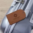 Vegan Leather Luggage Tag With Custom Logo | https://www.bestnamebadges.com