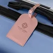 Vegan Leather Luggage Tags With Logo | https://www.bestnamebadges.com