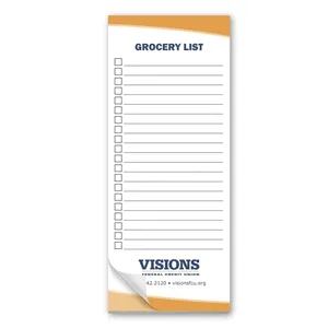 Paper Note Pad 3 1/2 x 8 1/2, 25 pages w/mag 4CP